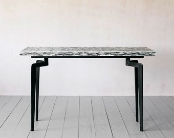 Meena Console Table - Black & White Bone Inlay