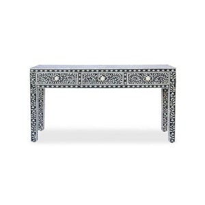 Coorg Dresser Console Black & White Bone Inlay image 1