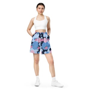 Lässiger Hoher Taillenrock mit Shorts Unterrock, Dehnbarer Ausgestellter Falten Mini Skater Rock mit Shorts, Elastische Taille Shorts unter Rock