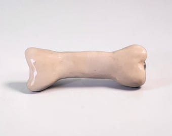 Handmade Clay Bone Shaped Barette Hairclip with Resin coating