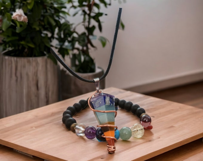 Chakra Necklace and Bracelet Set