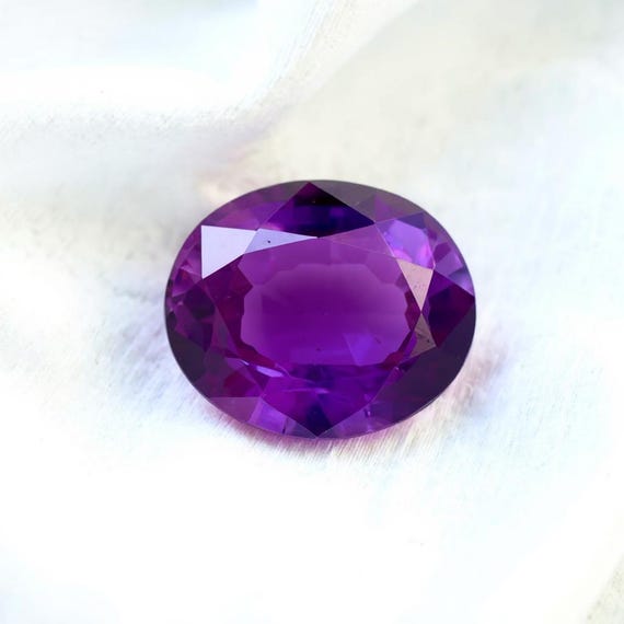 8–9 Ct Natural Purple Sapphire Stone | Oval Cut Loose Gem for Jewellery Making, Engagement Ring, Birthstone, Reiki Healing
