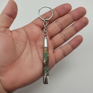 handmade abundance crystal key ring for positive energy