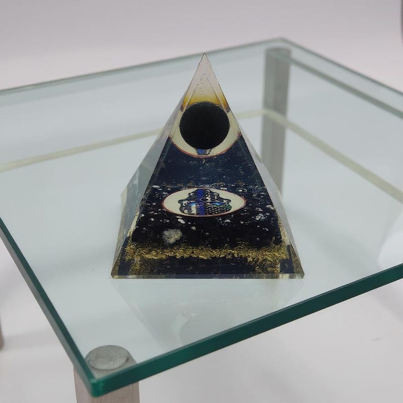 Black tourmaline energy pyramid handmade for EMF protection