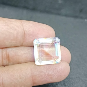 Stunning 25.00 Ct Natural Rainbow Mystic Topaz – Cushion Square Loose Gem for DIY Jewelry & Pendant Crafting – Free Shipping Available