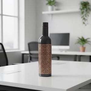 Traditional Indian handmade copper water bottle for drinking water, holistic health accessory and unique wellness gift.