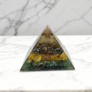 Chakra healing orgone pyramid for meditation space