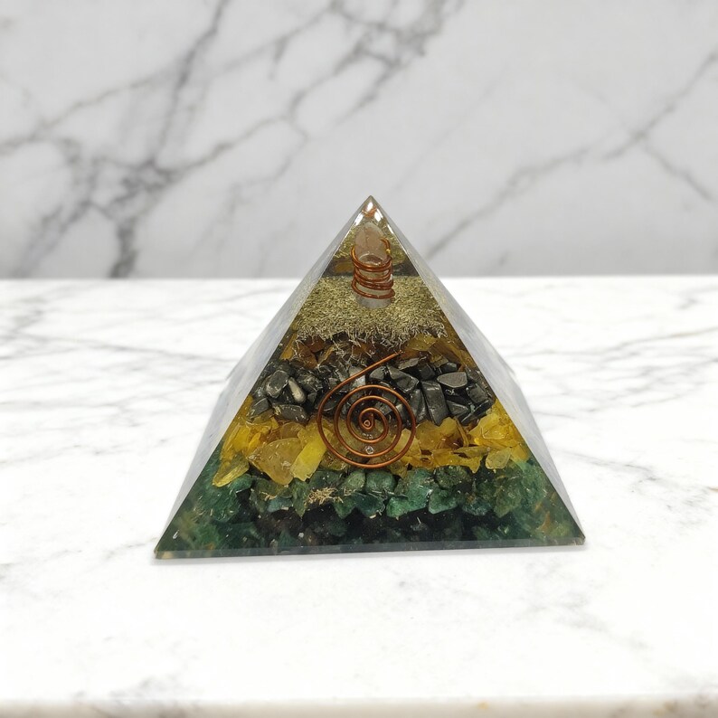 Chakra healing orgone pyramid for meditation space