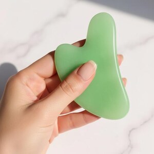 Authentic jade crystal gua sha scraper for facial massage