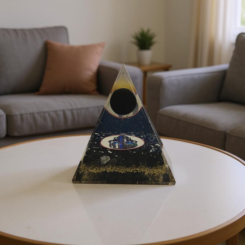Handmade reiki healing pyramid for grounding energy