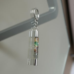 gemstone energy healing keychain for financial growth
