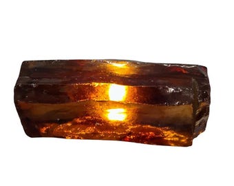 500 Ct Natural Orange Sapphire Rough Stone – Raw Uncut Gemstone Crystal for Jewellery Making, Healing Energy, Prosperity & Spiritual Balance