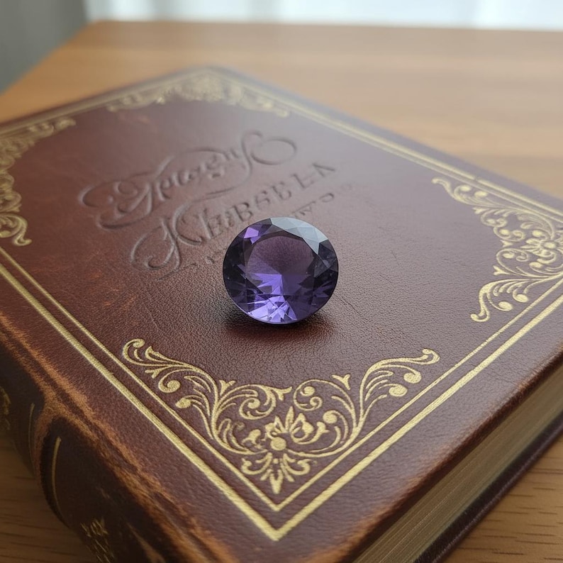 Deep violet sapphire healing stone