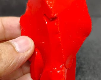 510 Carat Red Coral Rough Gemstone: Natural Italian Uncut Coral