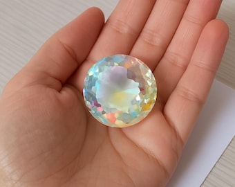 Rainbow Mystic Topaz, 40-50 Carat Round Cut Loose Gemstone