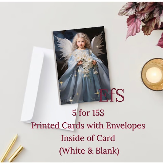 Greeting Archangel Card - Gabriel - God is my Strenght - Inside Card (Blank) w/ Envelope