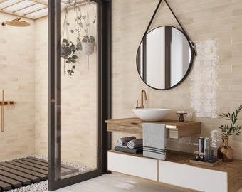 Beige 2.6 x 8 Glossy Ceramic Subway Tile - Sample