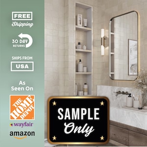 Beige Ceramic Bullnose Pencil Sample Tile Trim, shower wall tile edge trim, bathroom finishing trim, backsplash tile border trim, 10 pack
