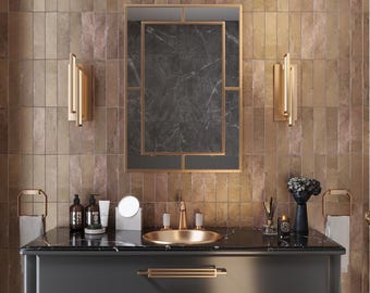 Bronze 2.5x10 Matte Ceramic Subway Tile - Sample