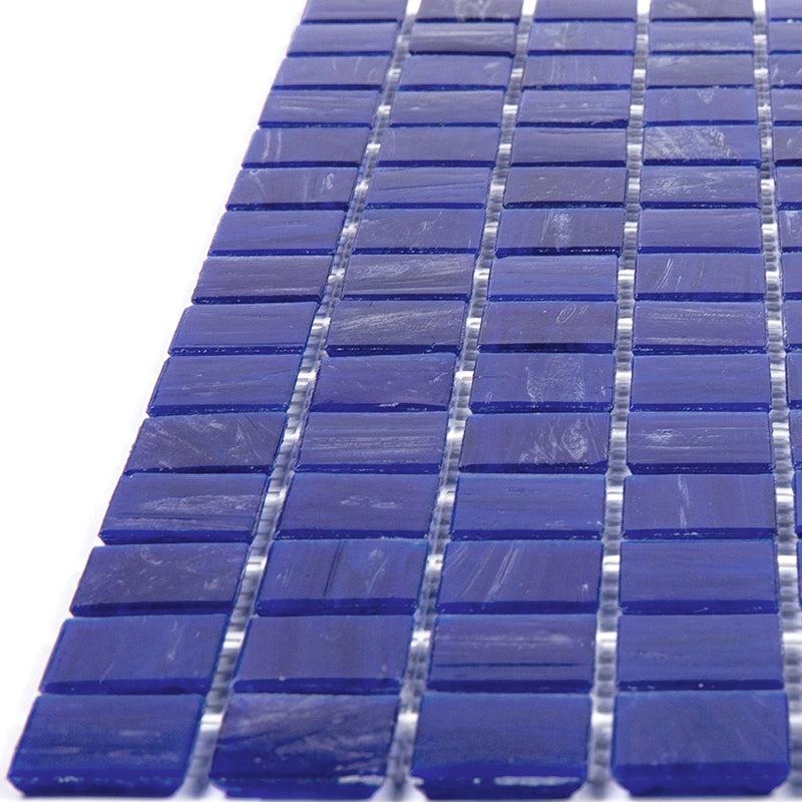 20-pack Celestial 12 In. X 12 In. Glossy Royal Blue Glass Mosaic Wall ...