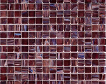 Bulgarian Red 12x12 Glossy Uniform Square Glass Mosaic Tile