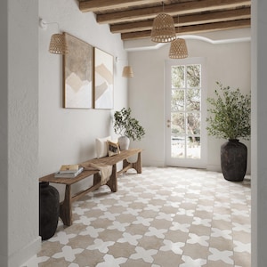 Light Ash Beige 6x6 Matte Star Porcelain Tile - Sample