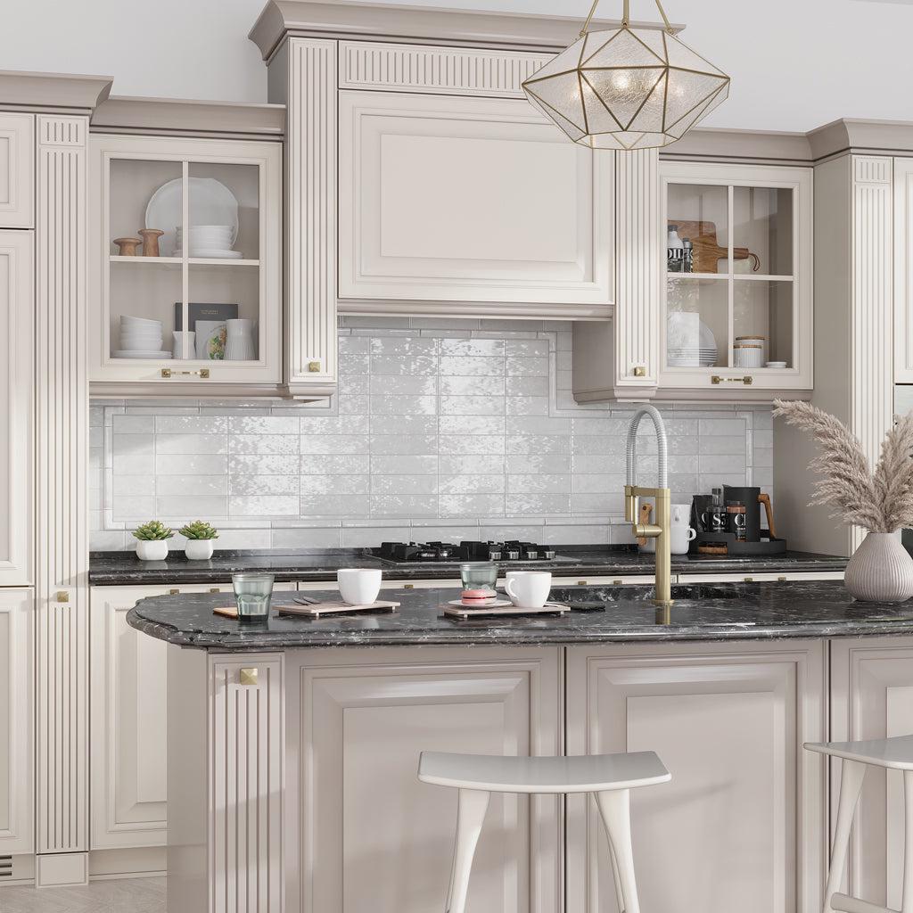 Apollo Tile White Subway Ceramic Tile for Kitchen, Bathroom, and