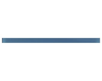 Cerulean Blue 0.5x12 Glossy Glass Pencil Tile Trim (10 pack, 0.5 sq ft/case)