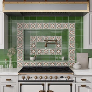 Deep Forest Green 6x6 Glossy Square Porcelain Tile - Sample