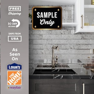 Antique Mirror Polished Subway Tile – Luxury Decorative Backsplash for Kitchen, Bathroom, Fireplace, Minimalist Wall or Stove Accent Panel