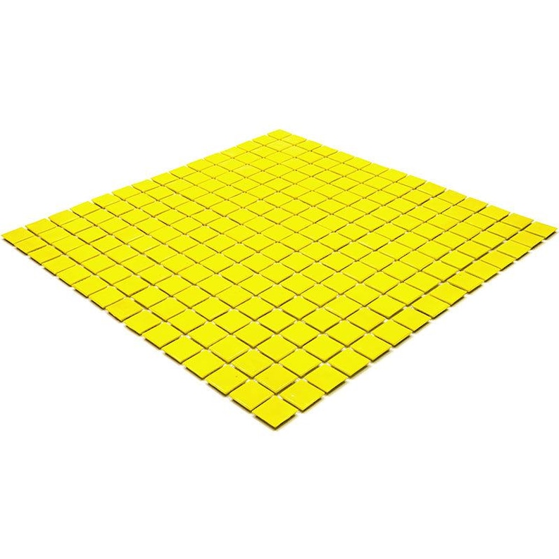 20-pack Dune 12 In. X 12 In. Glossy Yellow Glass Mosaic Wall and Floor ...