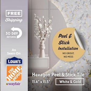 4 x 5 Vintage Waterproof Heat Resistant Self Stick Backsplash Tiles, Boho Sticker Tiles Self Adhesive Hexagon Tiles Peel Stick Kitchen