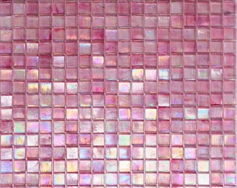 Foxy Pink 4 x 5  Glossy Uniform Square Glass Mosaic Tile - Sample