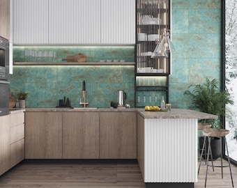 Viridian Green 4 x 5 Matte Ceramic Large Format Tile - Sample