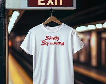 Stil schreeuwend T-shirt | Grappig angstshirt | Introvert T-shirt | Geestelijke gezondheidshumor | Herkenbare sfeerafbeelding | Uniseks