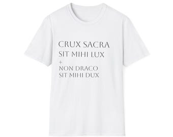 聖ベネディクト勲章Tシャツ | カトリックの聖人の祈りの輪Tシャツ