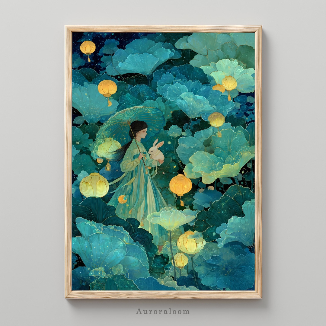 Chang’e Moon Goddess Art Print | Chinese Goddess of the Moon | Chinese ...