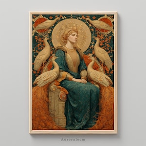 Hera Goddess Art Print | Nouveau Wall Art | Greek Goddess of Marriage and Women | Greek Mythology | Divine Feminine | Goddess Complex