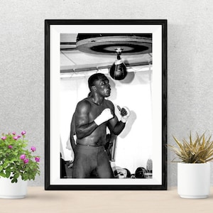 Cartel de Ray Sugar Leonard/Cartel de Boxeo Vintage/Ray Sugar Leonard Walkpaper/Walk Decor/cyfrowy nadruk