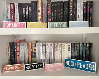 Personalized Bookish Street Sign for Home Library, Library Shelf Decor for Romance Reader, Book Nook Decor, Bookshelf Accent, Book Club Gift