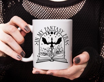 In my fantasy era coffee mug, dragon rider,Iced coffee cup, gift for her, romantasy era, romance reader, gift for book lover, dragon romance