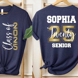 Custom Senior 2025 T-Shirt: High School Graduation Tee