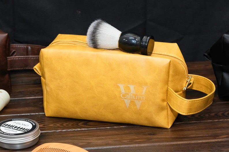 Personalized Leather Toiletry Bag Christmas Gift for Him Etsy UK