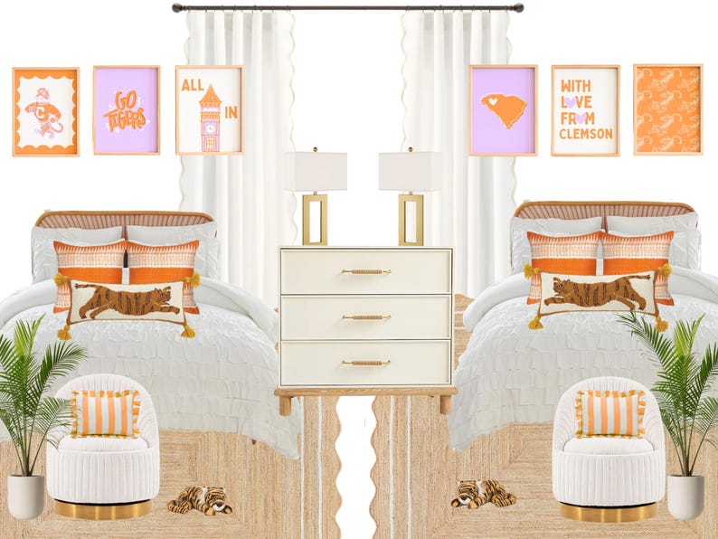 Clemson Dorm Decor Inspo