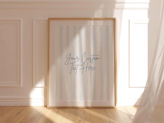 CUSTOM Coastal Digital Prints | Trendy Light Blue Preppy Dorm Posters | Set of 3 Wall Prints | East Coast Custom College Art