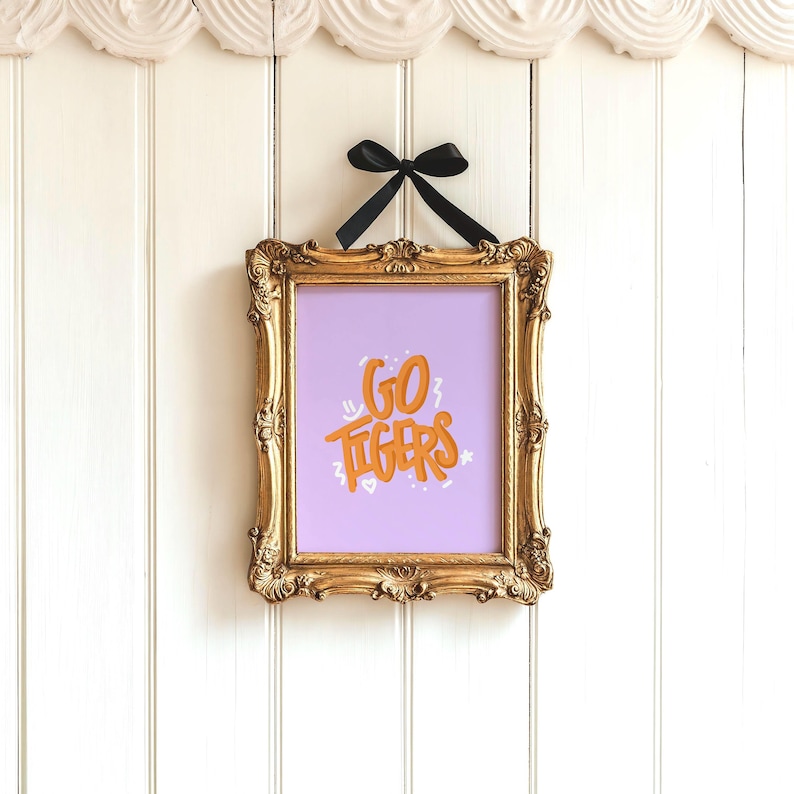 Go tigers cute Clemson decor