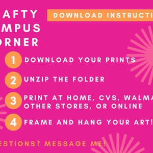 Custom College Apartment Prints: Personalized University Wall Art (Digital Download) image 3
