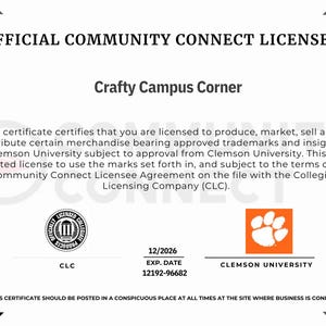 Clemson 2026 Licensed art