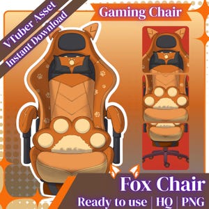 Cute Gaming Chair Assets for PNGTuber, Twitch Streamer, Vtuber Decoration