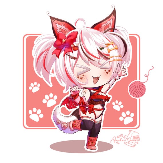Anime Chibi Clipart Premade | Cute Anime PNG SVG Stickers | Anime